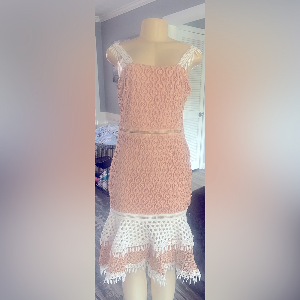 Blush Summer Fun Crochet Dress